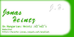 jonas heintz business card